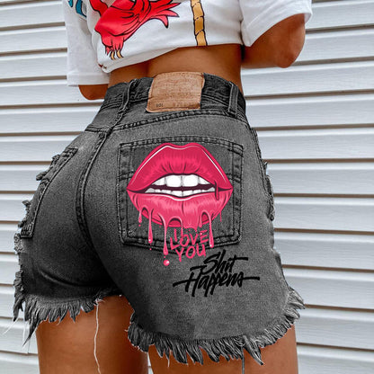 Natalie – Modische Ripped Denim Shorts für Damen