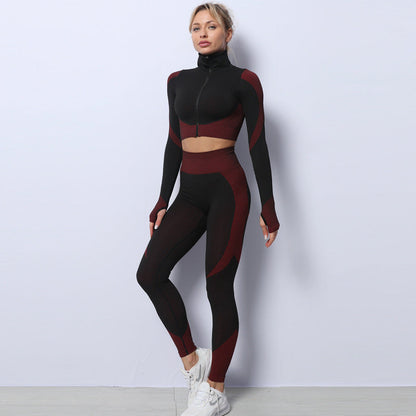 Amanda – 3-teiliges nahtloses Sportset für Damen